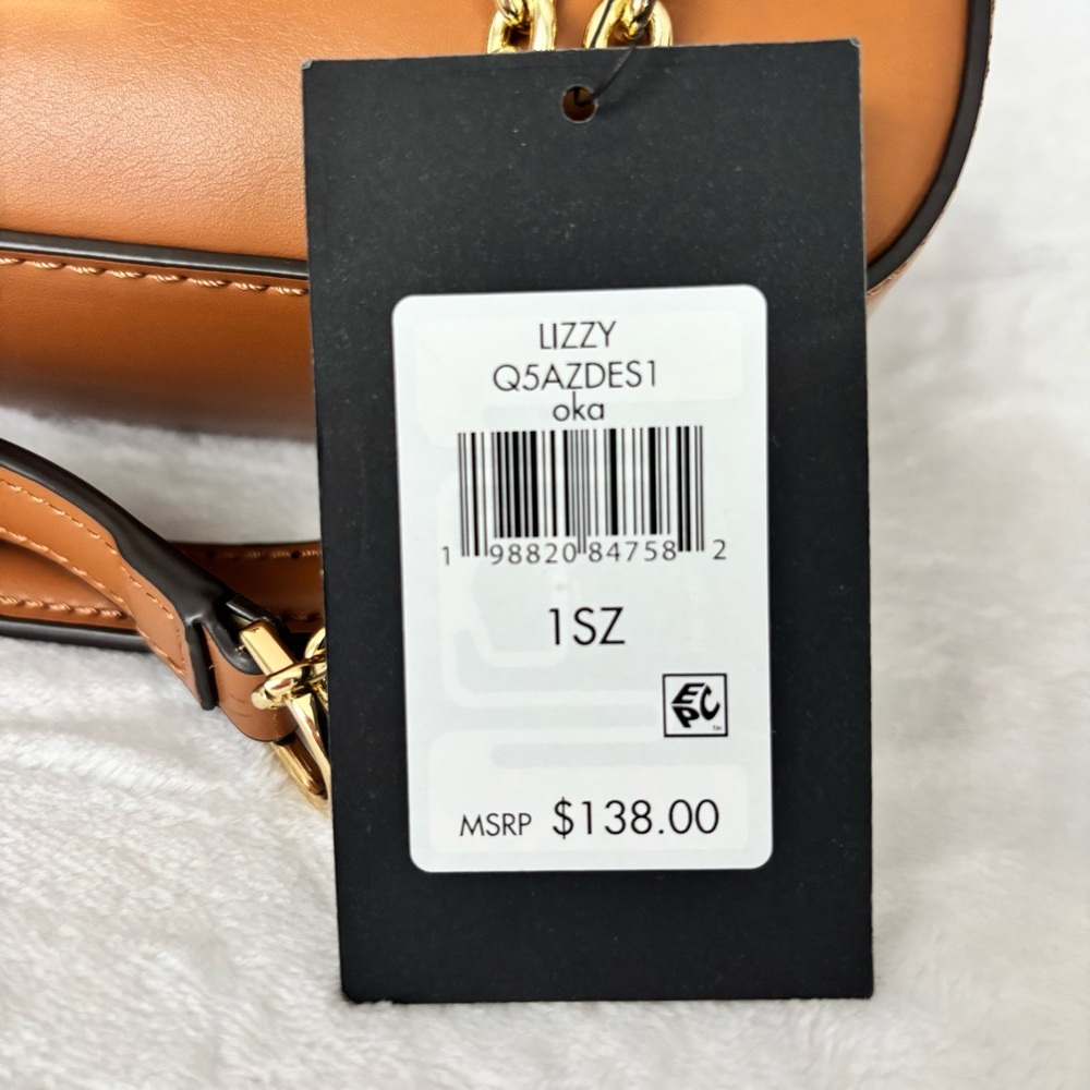 H by HALSTON Lizzy Oak Faux Leather Shoulder Bag--NWT - Picture 12 of 16